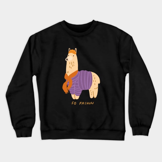 So fashun llama Crewneck Sweatshirt by Dimple Hazes